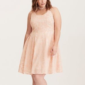 NWT TORRID TEXTURED FLORAL PRINT SKATER DRESS